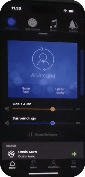 Beltone app, step 4: Adjust volume