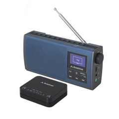 Audikast 4860 Wireless Speakers for TV & FM Radio 2-in-1, for Seniors with Voice Clarity, Low Latency, Long Range