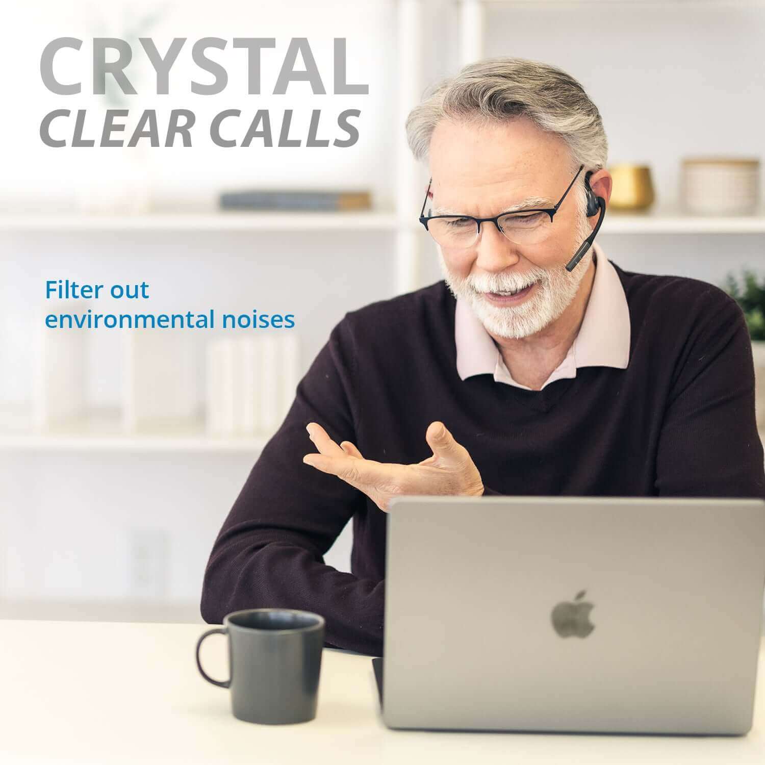 Lingo Open-Ear Bluetooth Headphones with Boom Mic, clear calls 