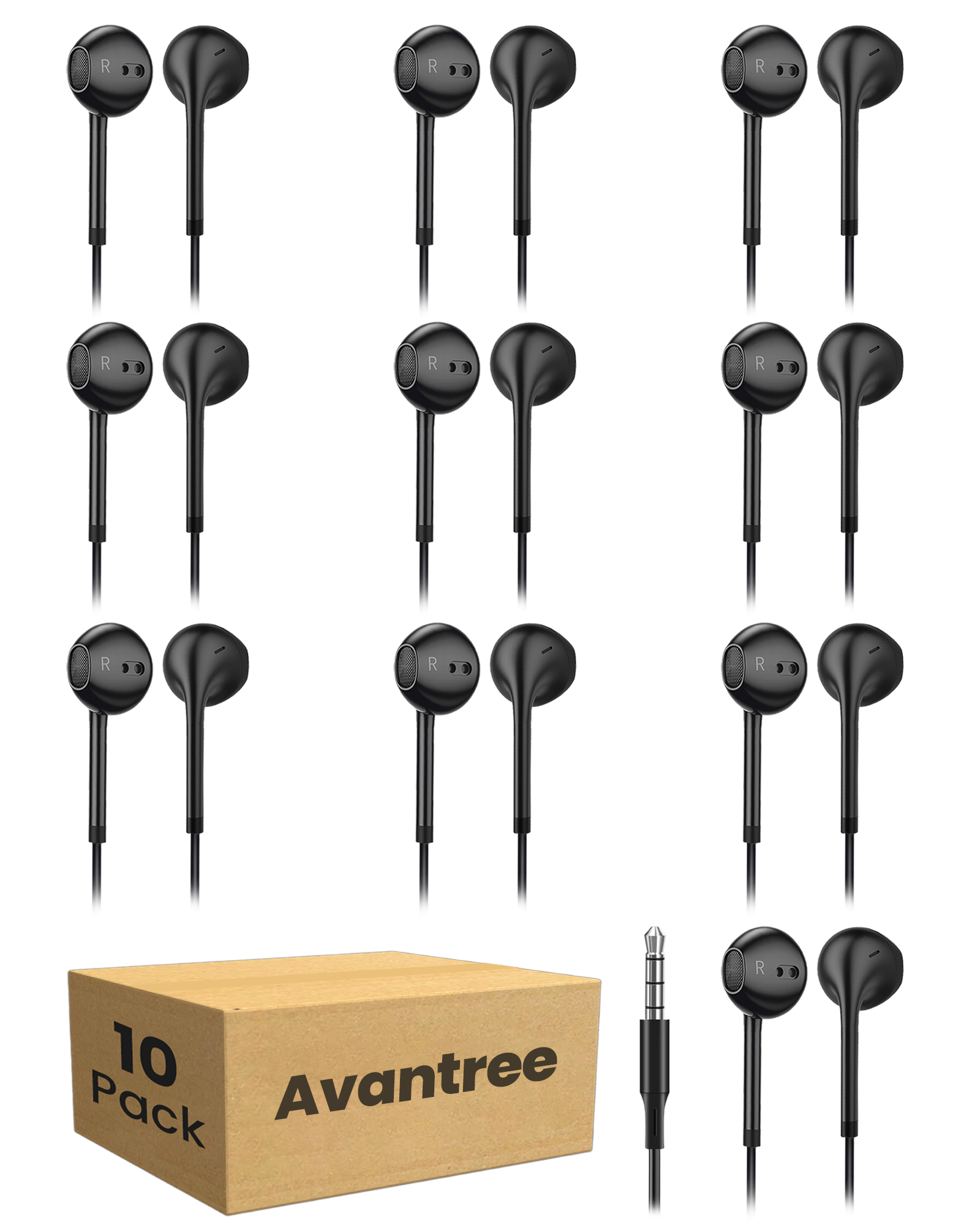 Wired earbuds for Audiplex & AuraPlex receivers