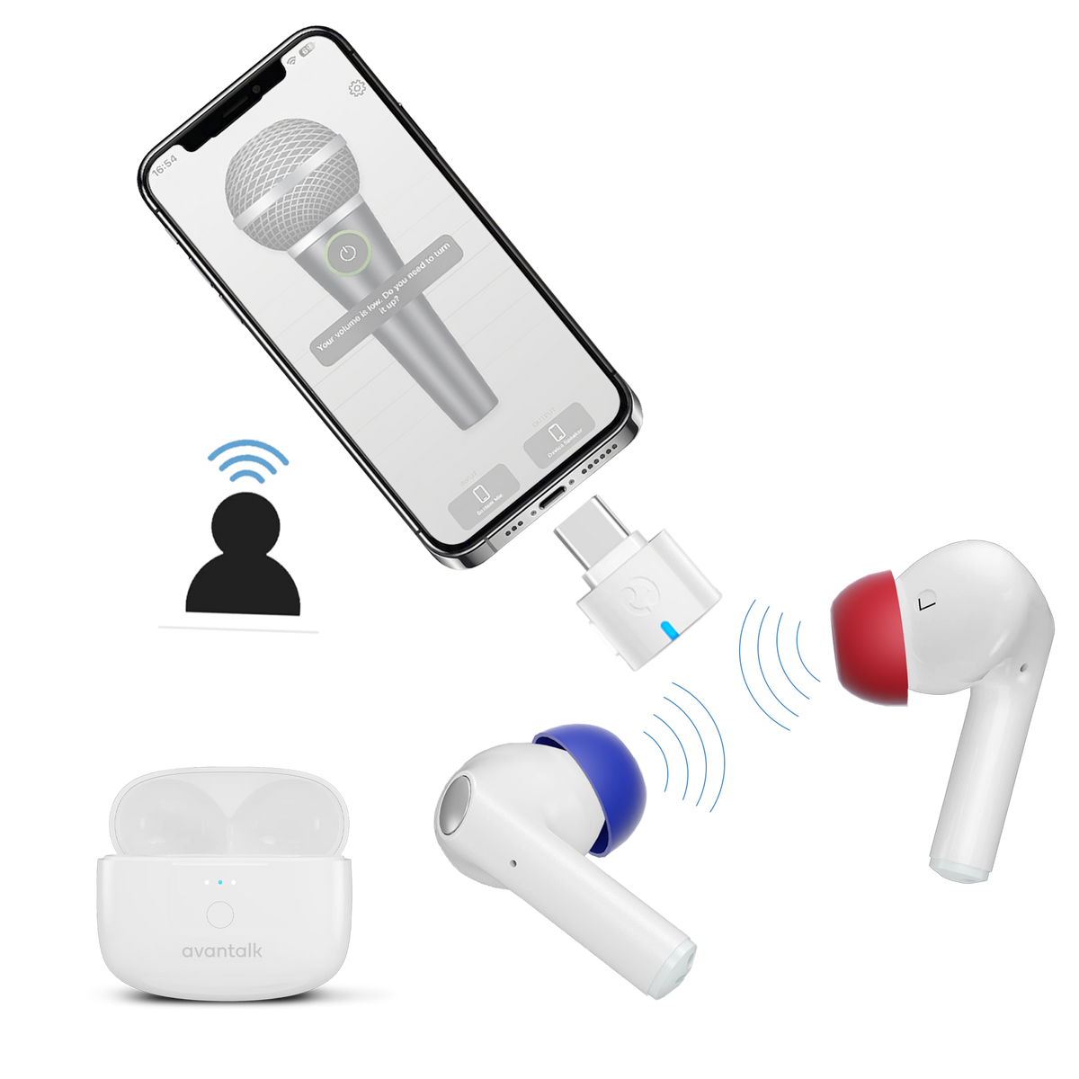 AcuEar Infinity LE Audio ANC Earbuds + USB-C Adapter – Better Sound, Lower Latency for PS5 & PC