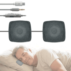 Slumber Duo Wired Dual Pillow Speaker for Sleeping. Ultra-Thin Wired Dual Pillow Speaker for Sleeping, USB-C & AUX