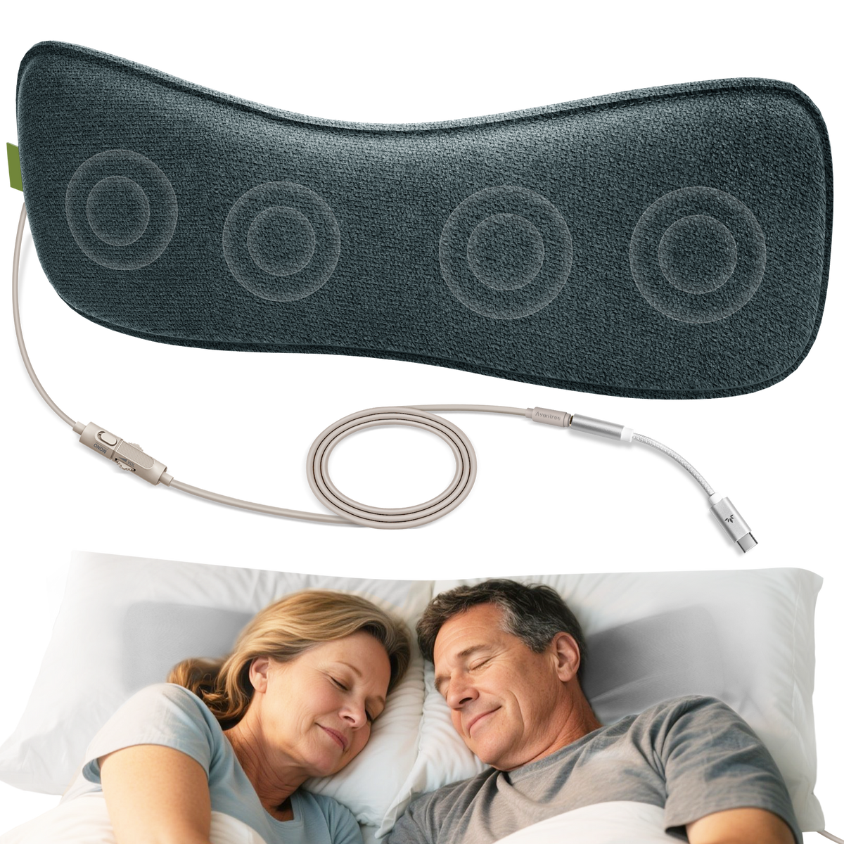 Slumber B Wired Pillow Speaker for Sleeping with Low-Volume Audio and No Charging Needed
