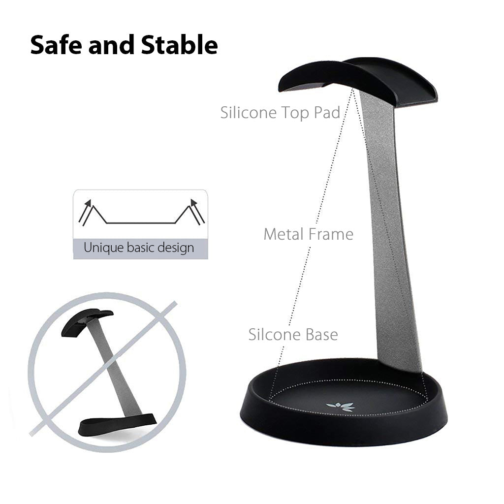 HS102  | Aluminum Headphone Stand with Cable Holder