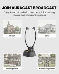 391 Auracast Personal Receiver for Seniors for churches, senior centers, clinics, and community events.