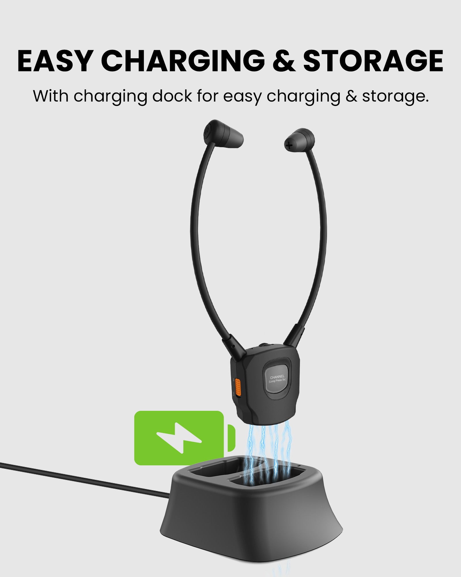 AuraBand TV | Auracast TV Earbuds & Transmitter Set
