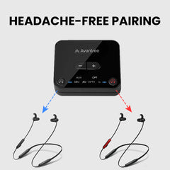 HT4186-Q Wireless Earbuds for TV Watching, pre-paired out of the box for quick and easy setup.