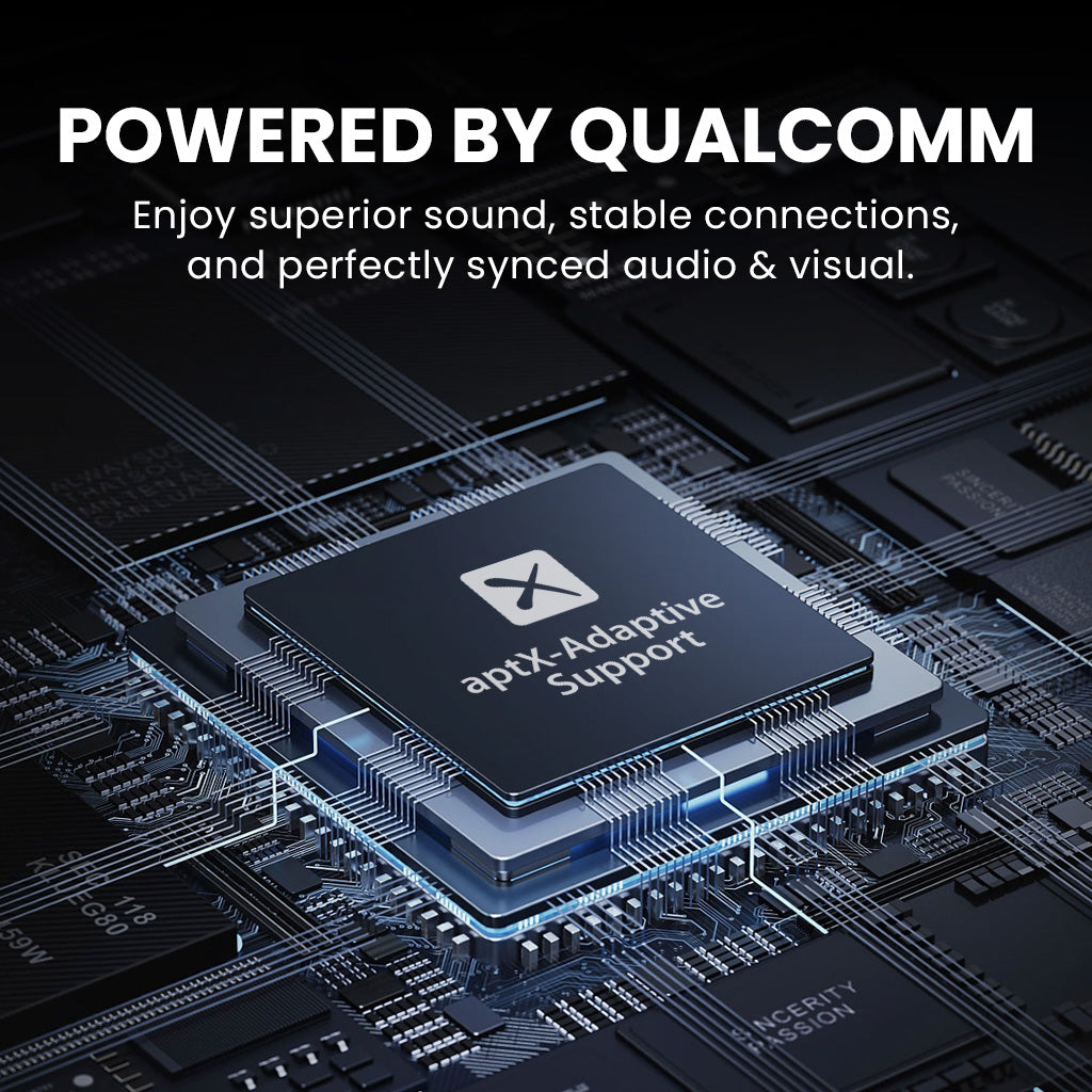 HT41899 Plus Wireless Dual Headphones for TV watching, with clear sound, supports aptX Adaptive, stable connection, and synchronized audio and visual.