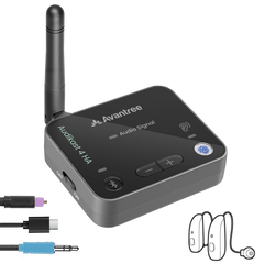Audikast 4HA Auracast TV Transmitter Optimized for Auracast hearing aids, compatible with via optical or AUX connection