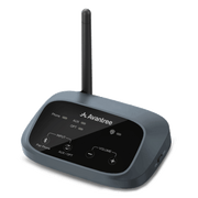 Oasis Aura Long-Range Auracast Audio Transmitter for churches, classrooms, meeting rooms, and TVs, supports optical, AUX, and Bluetooth input for Auracast broadcasting.