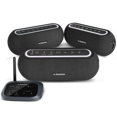 Harmony A2 Auracast Multi-Room Speaker System, synchronized sound across conference rooms, showrooms, restaurants, retail spaces, and event halls.