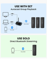 Harmony A1 Multi-Room LE Audio Auracast Speaker System for Home & Events. Up to 100m Auracast transmitter-to-speaker range and 15m Bluetooth phone-to-transmitter range.
