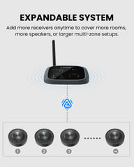 Harmony A3 Auracast Audio Transmitter & Speaker Receiver Kit, expandable system to unlimited receivers for larger multi zone set-ups