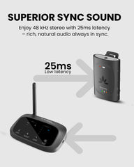 Audiplex MX Group Listening System for Churches, 25ms low-latency wireless audio for synchronized speech, video, and live presentations.