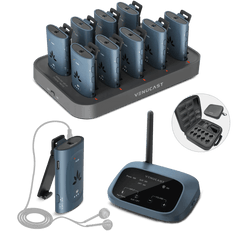 AuraPlex MX Auracast Assistive Listening System with Charging Dock. Compatible with Aurcast Hearing aids and earbuds 