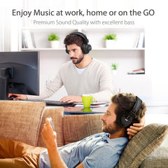 Audition Bluetooth Over-Ear Headphones with Built-in Mic, premium sound with deep bass for work, home, or on the go