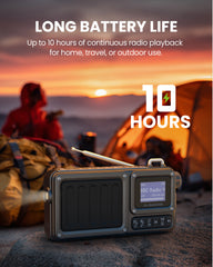 SP851-DAB Portable DAB+/FM Digital Radio with Bluetooth 6.0, with upt 10 hours of continous radio  playback