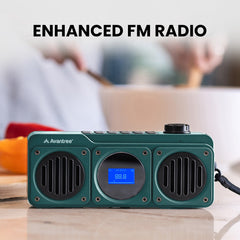 Boombyte Portable Digital FM Radio with Bluetooth Speaker. Featuring enhance FM reception for crystal-clear, uninterrupted radio listening