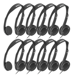 wired on ear headphones for school classroom students