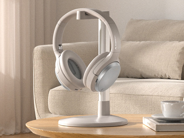 Eon 3D Bluetooth TV Headphones with Charging Dock, 3D surround sound, easy charging, and replaceable battery.