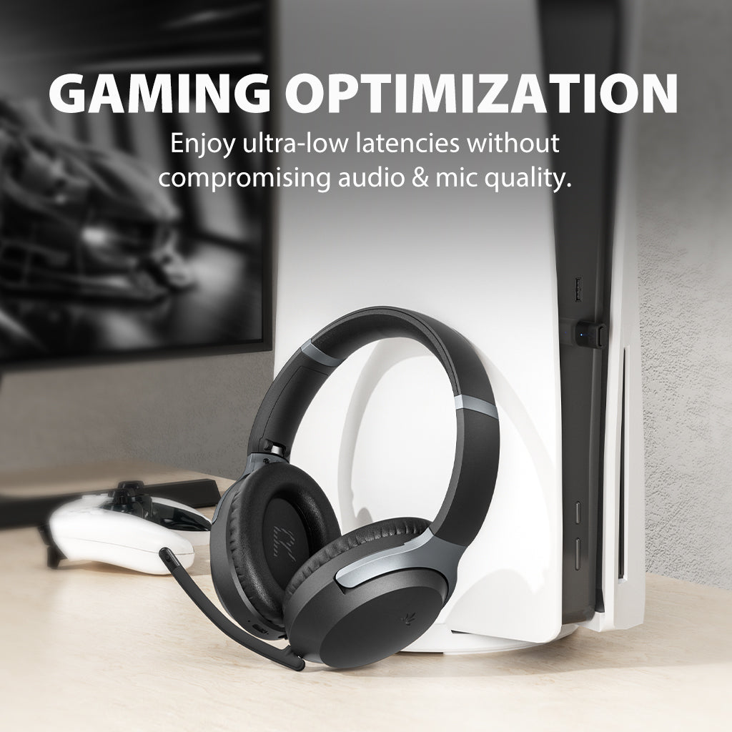 Aria Pro 3 Wireless Headset with Microphone for PC, gaming optimized with ultra-low 20ms latency for synchronized audio on PC and PS5.
