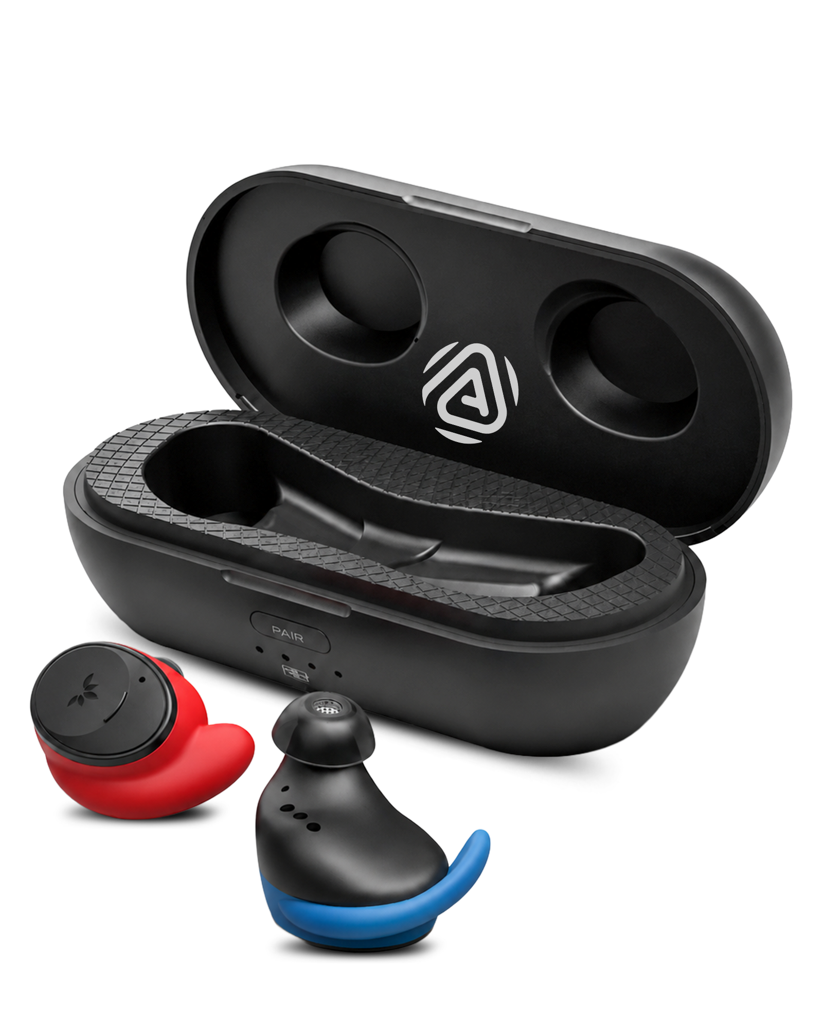 Avantree FitLock Aura secure-fit earbuds and charging case