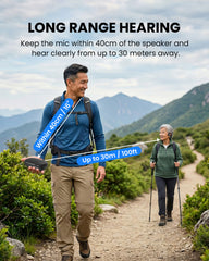 AcuEar Pebble 2 Hearing Amplifier Earbuds for Seniors for mild hearing loss,  long range hearing 40cm pickup and 30m wireless range for clear audio 