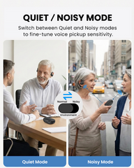 AcuEar Pebble 2 Hearing Amplifier Earbuds for Seniors for mild hearing loss, with Quiet and Noisy modes adjust voice sensitivity for different environments
