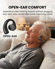AcuEar Pebble 2 Hearing Amplifier Earbuds for Seniors for mild hearing loss, open-ear comfort without plugging into ears.