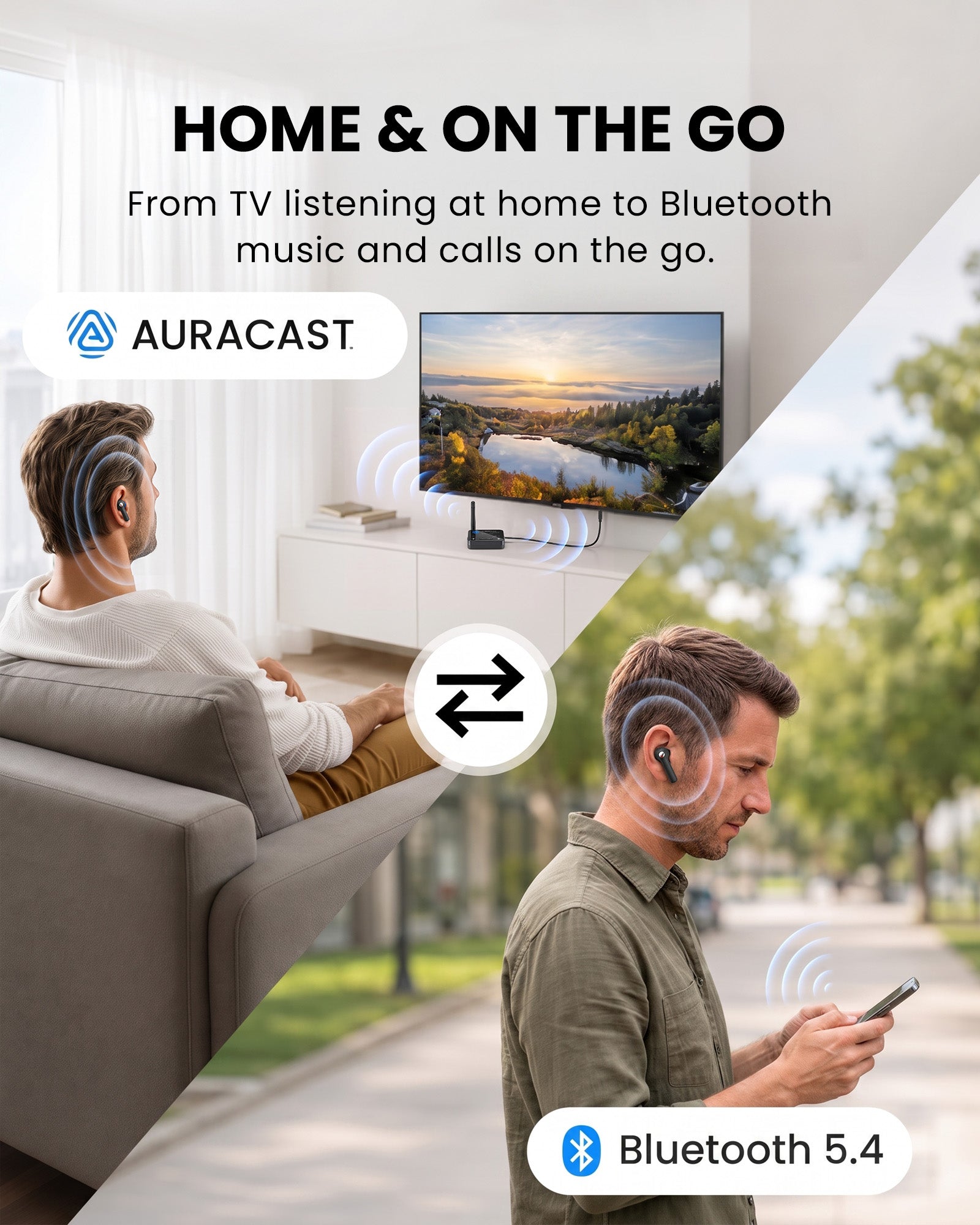 Audikast Infinity NC | Auracast TV Earbuds Set