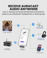 Aura C | Auracast Receiver for phones to receive broadcasts
