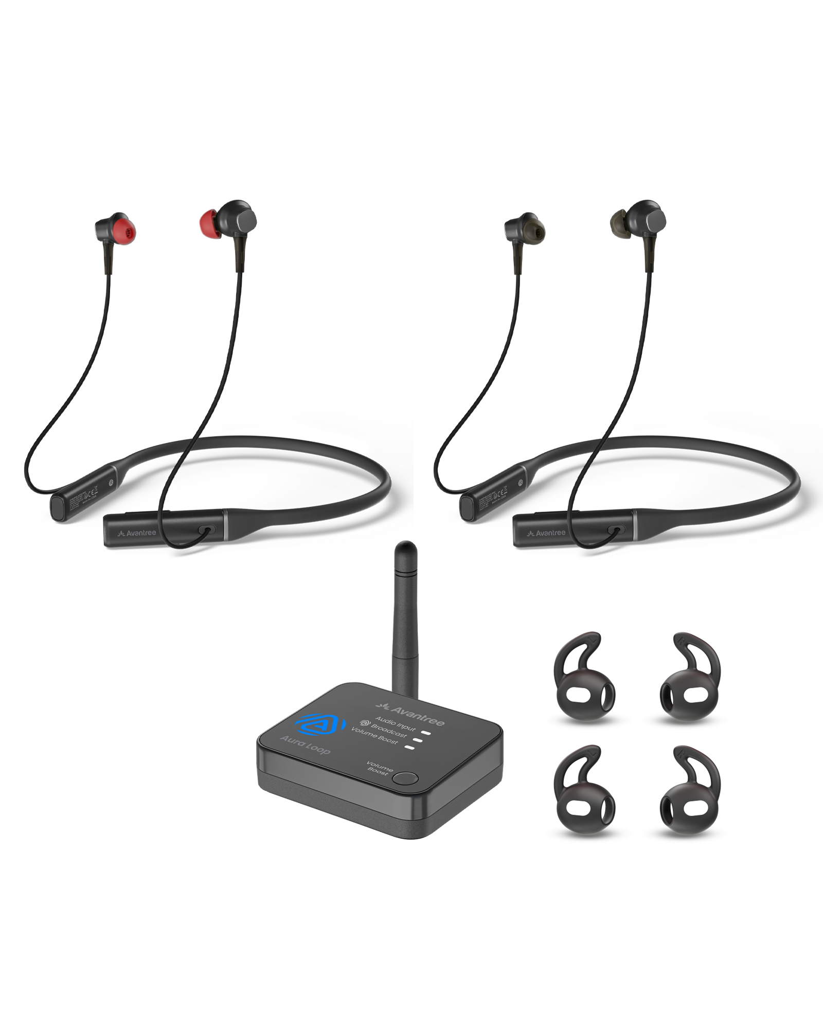 Aura Loop Dual | Auracast TV Earbuds 2 Pairs