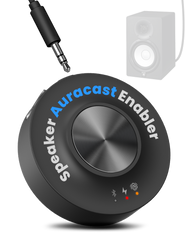 AuraLink Bluetooth Auracast Receiver for wired speakers and audio systems, adds Bluetooth and Auracast streaming via 3.5mm AUX or RCA connections.