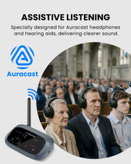 AuraPlex H4, Auracast Wireless Listening System. Best for small venues, training sessions, and group listening