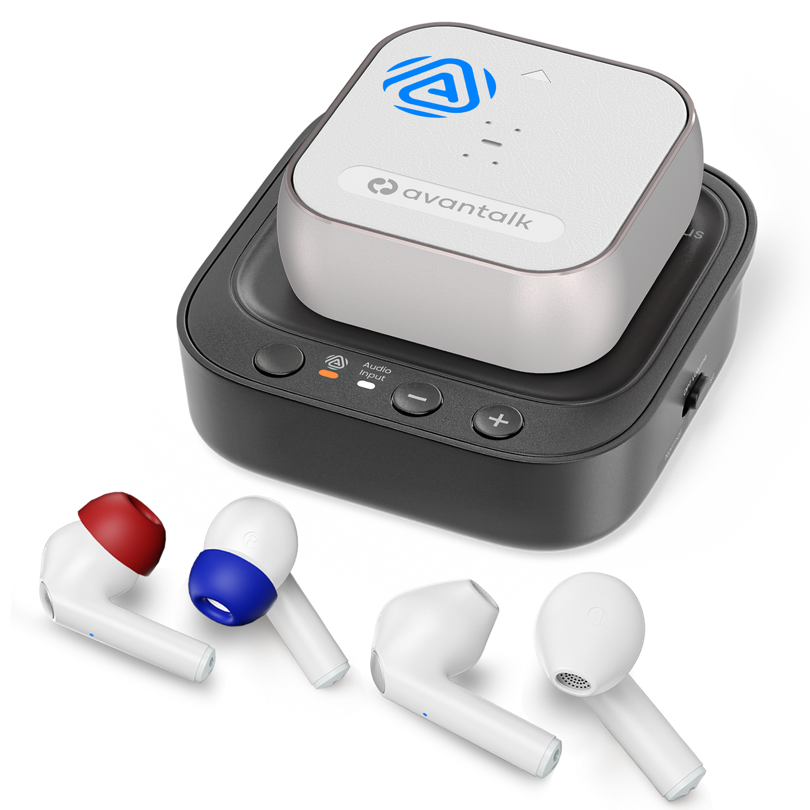 Aura Infinity Auracast TV Earbuds Set with ANC & Semi-Open. Broadcast audio from your TV to unlimited Auracast earbuds, hearing aids, and receivers simultaneously.