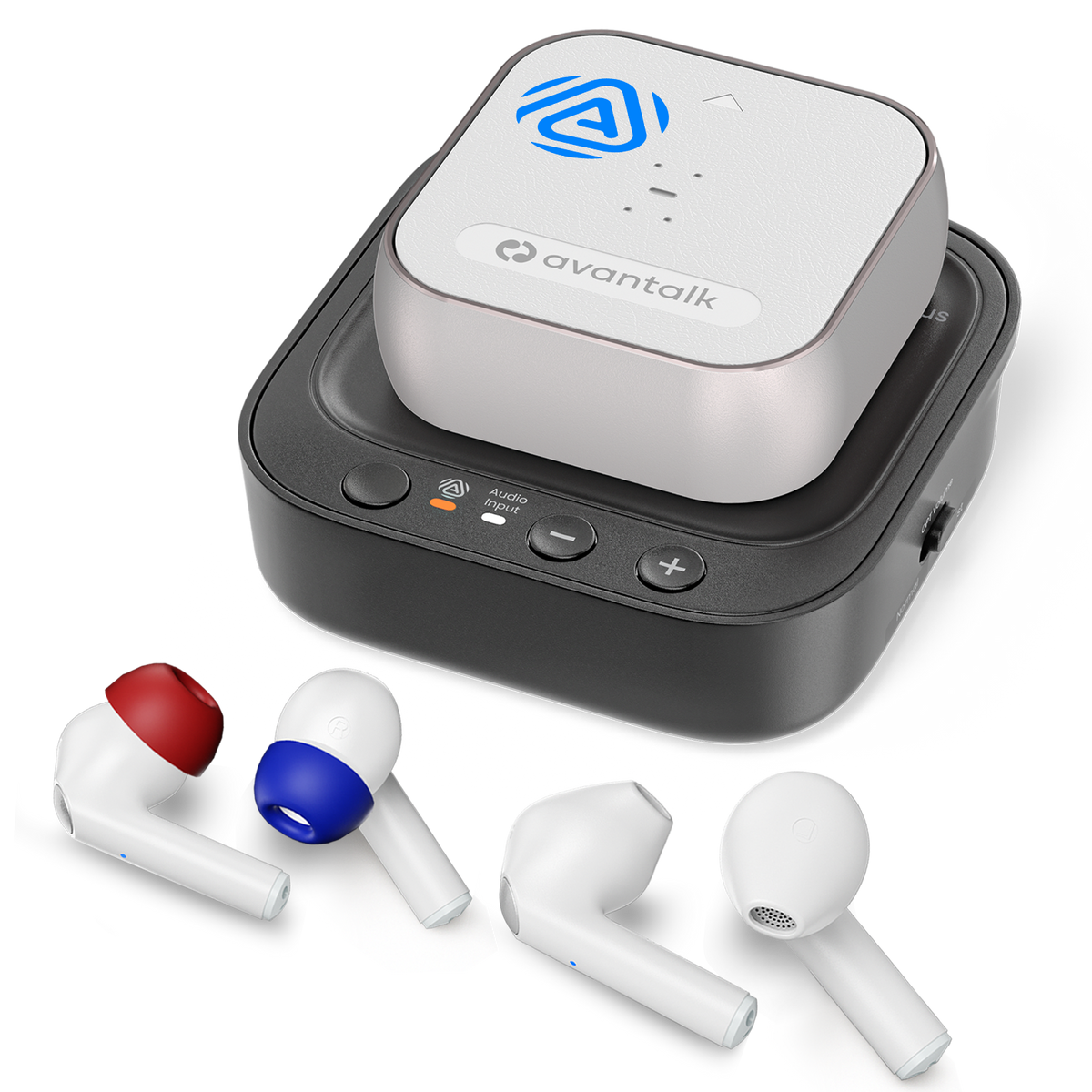Aura Infinity Auracast TV Earbuds Set with ANC & Semi-Open. Broadcast audio from your TV to unlimited Auracast earbuds, hearing aids, and receivers simultaneously.