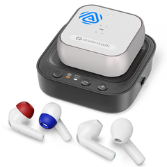 Aura Infinity Auracast TV Earbuds Set with ANC & Semi-Open. Broadcast audio from your TV to unlimited Auracast earbuds, hearing aids, and receivers simultaneously.