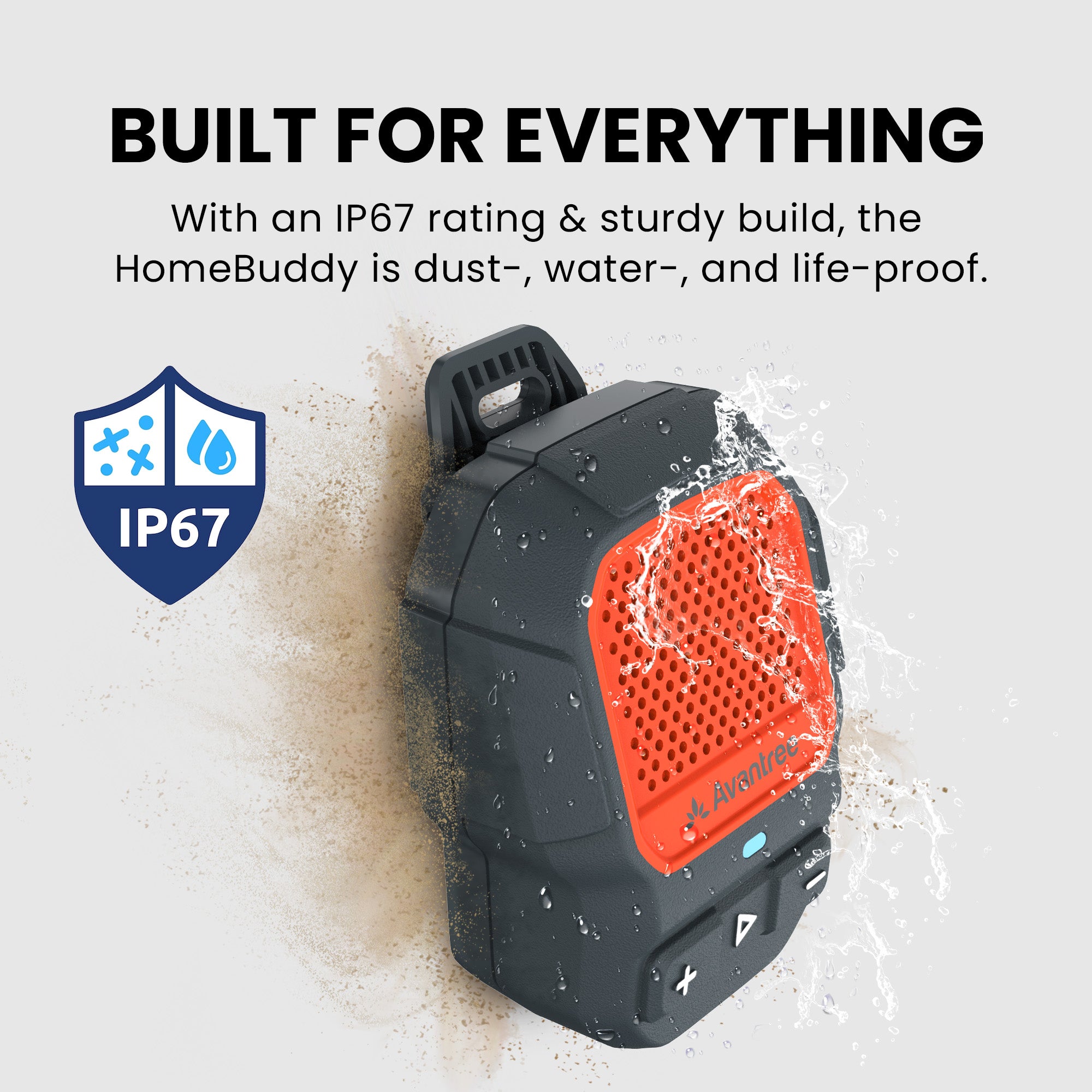 ShareCast Auracast Wearable Speaker for any activity, with IP67-rated dustproof, waterproof, for sturdy use.