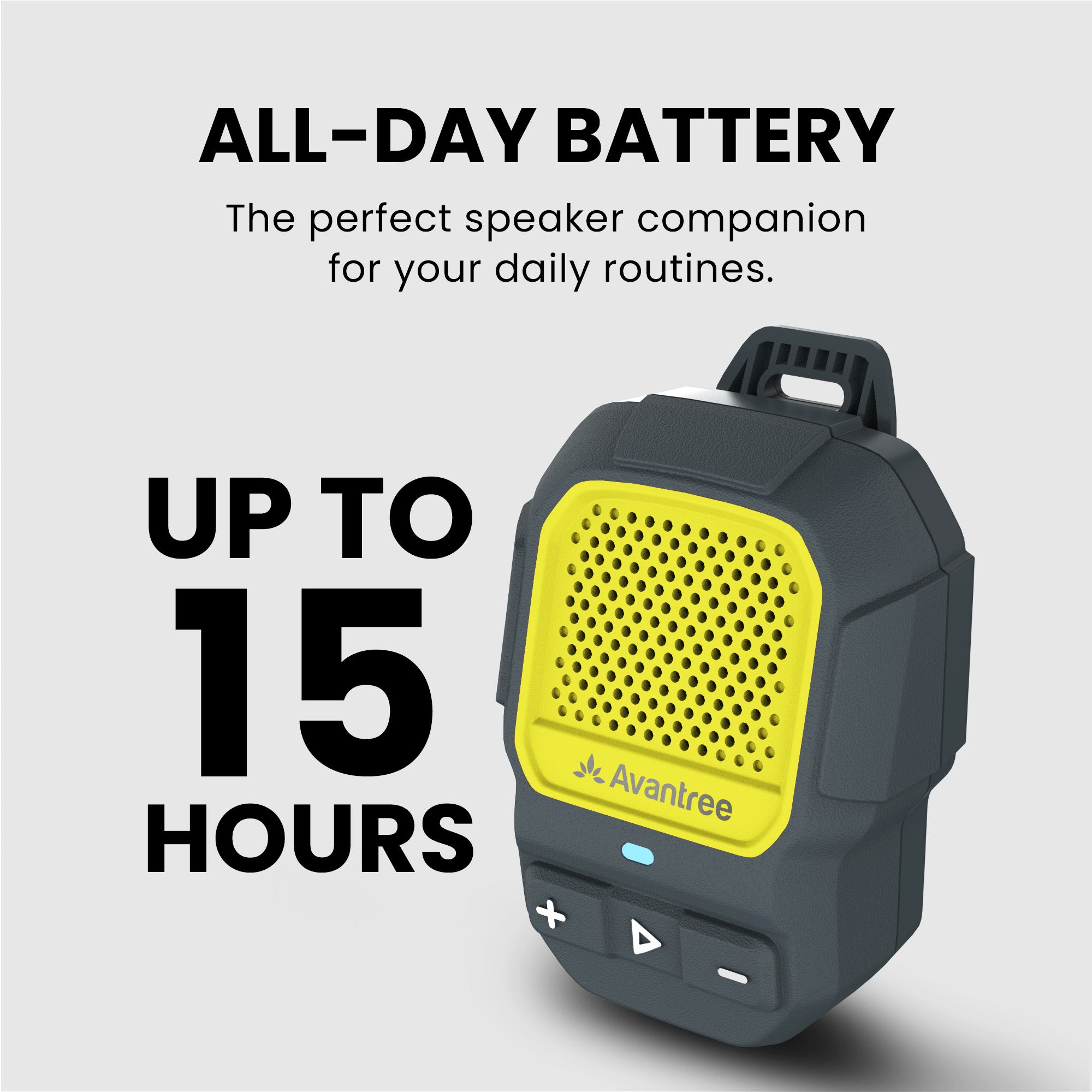 ShareCast Solo Clip-On Auracast Speaker with Bluetooth 5.4 LE Audio for any activity, up to 15 hours battery life 