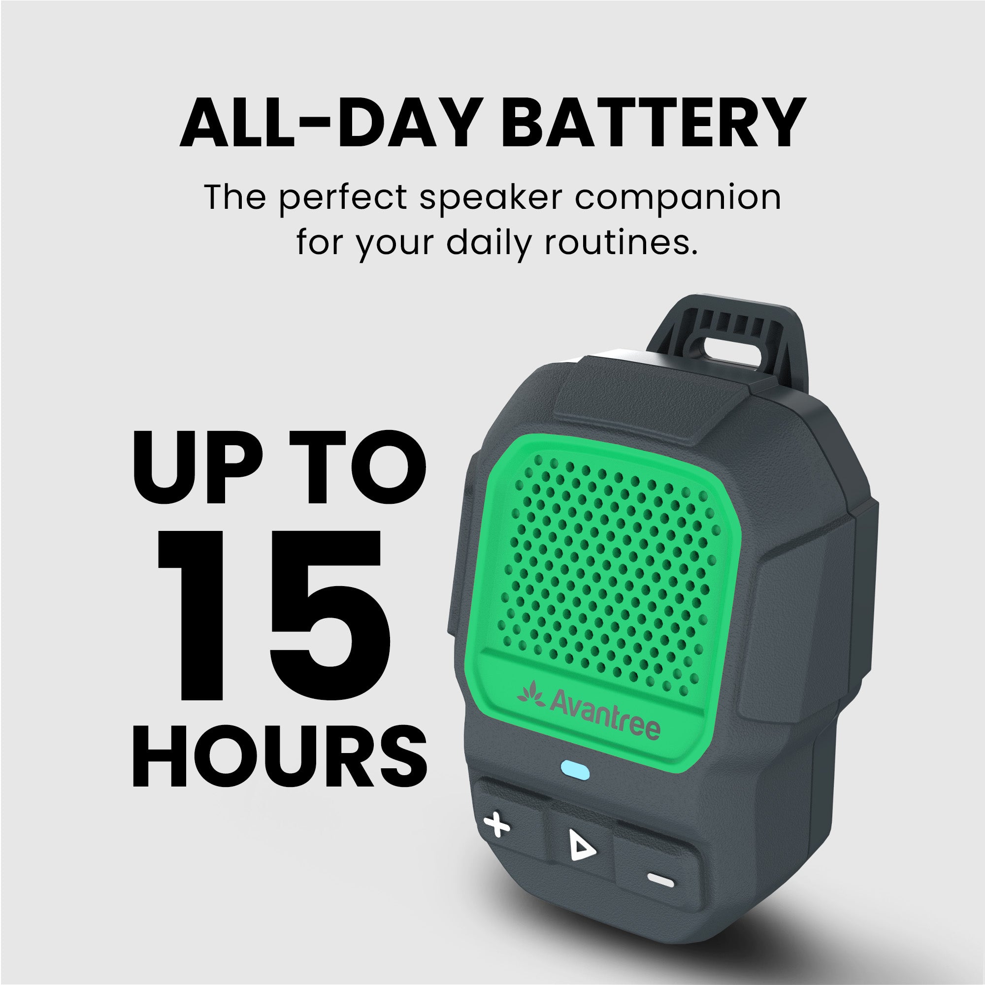 ShareCast Solo Clip-On Auracast Speaker with Bluetooth 5.4 LE Audio for any activity, up to 15 hours battery life  