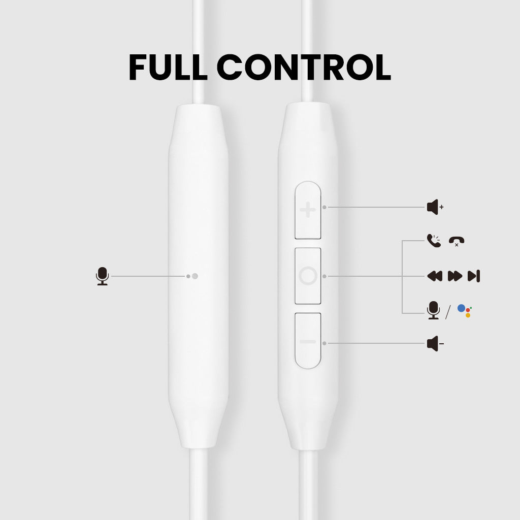 C171 Wired USB-C Earbuds for Sports and Running, in-line controls for music, calls, volume, tracks, and voice assistant.