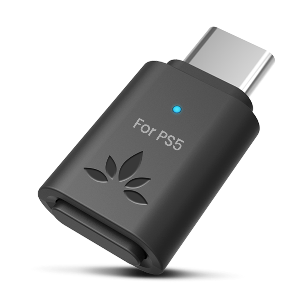 C81-Gaming PS5 Bluetooth Audio Adapter, USB-C, low latency and aptX Adaptive to connect Bluetooth headphones for wireless gaming audio.
