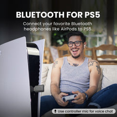 C81-Gaming PS5 Bluetooth Audio Adapter, connects Bluetooth headphones such as AirPods to PS5 and other Bluetooth devices.