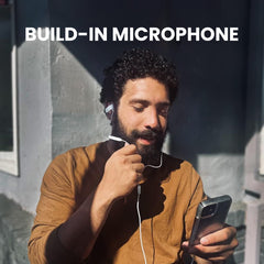 C171 Wired USB-C Earbuds for Sports and Running, built-in microphone for clear, hands-free calls.
