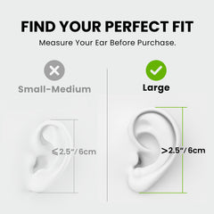 Resolve Wired Open-Ear Earbuds, available in large size 2.5 in length for a comfortable, secure fit.