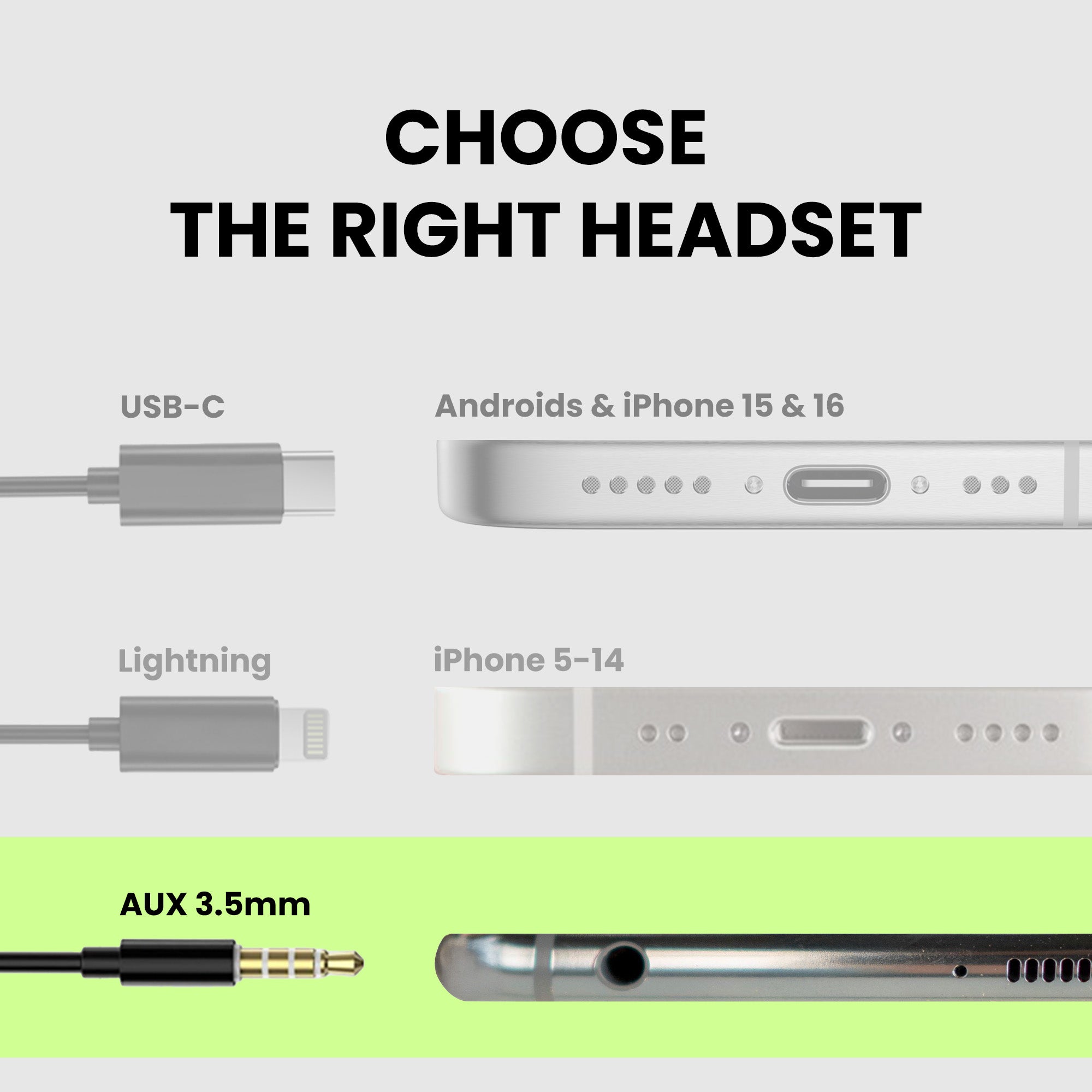 Resolve Set Wired Open-Ear Earbuds 2-Pack with Inline Mic, compatible with 3.5mm AUX devices; not Lightning or USB-C.