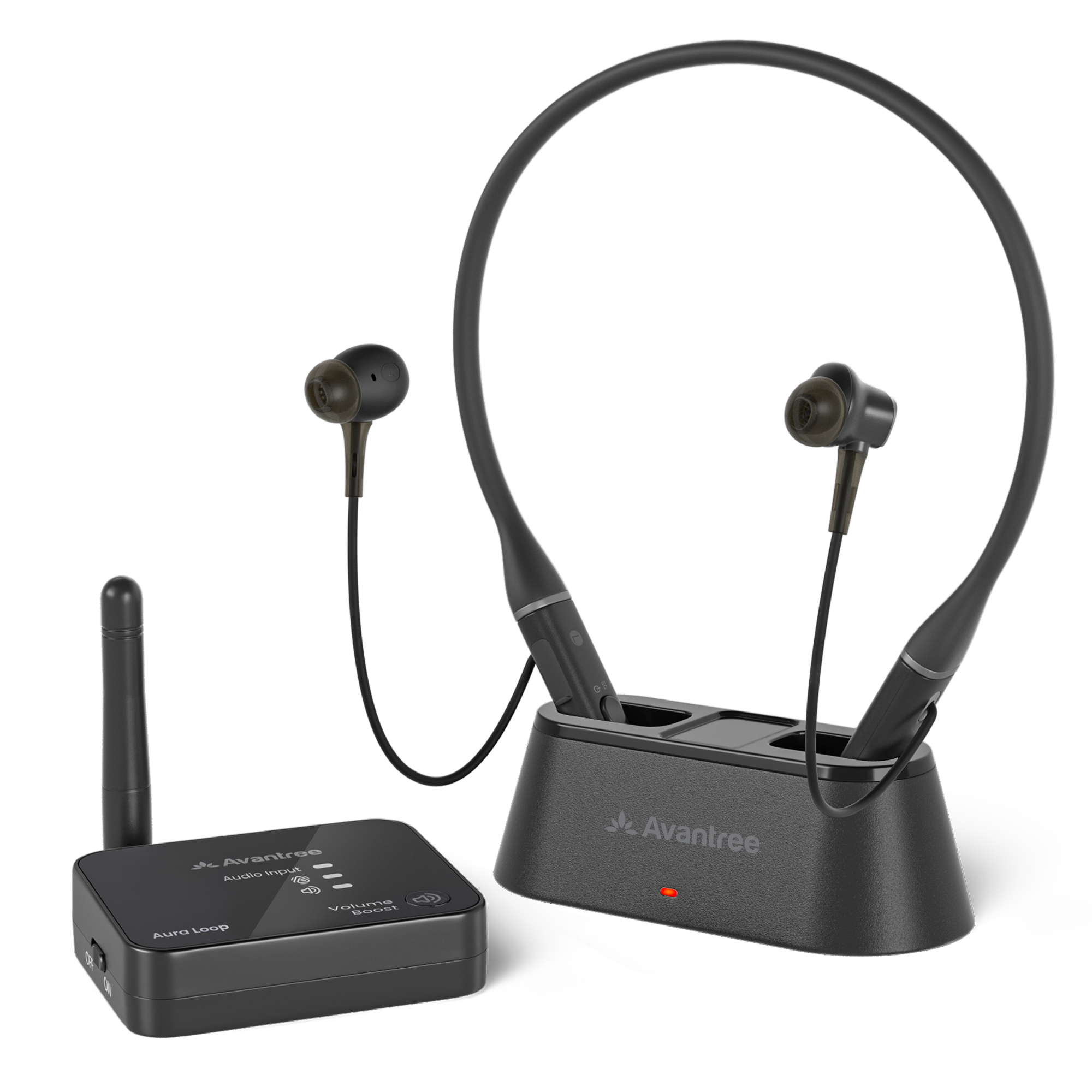 Aura Loop: Earbuds + Charging Base & Transmitter