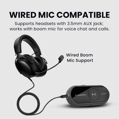 ProLink Bluetooth Adapter & Headphones Receiver, supports 3.5mm aux jack and boom microphones for clear voice chat  and calls
