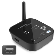MediaCast Auracast TV Transmitter HDMI ARC In, Bluetooth Adapter for Auracast Hearing Aids &amp; Headphones, HDMI ARC &amp; Optical In, Volume Boost