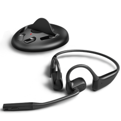Lingo N21 Open-Ear Headphones with Mic, built-in noise-canceling microphone reduces background noise for clear calls on PC, Zoom, Teams, and other platforms.